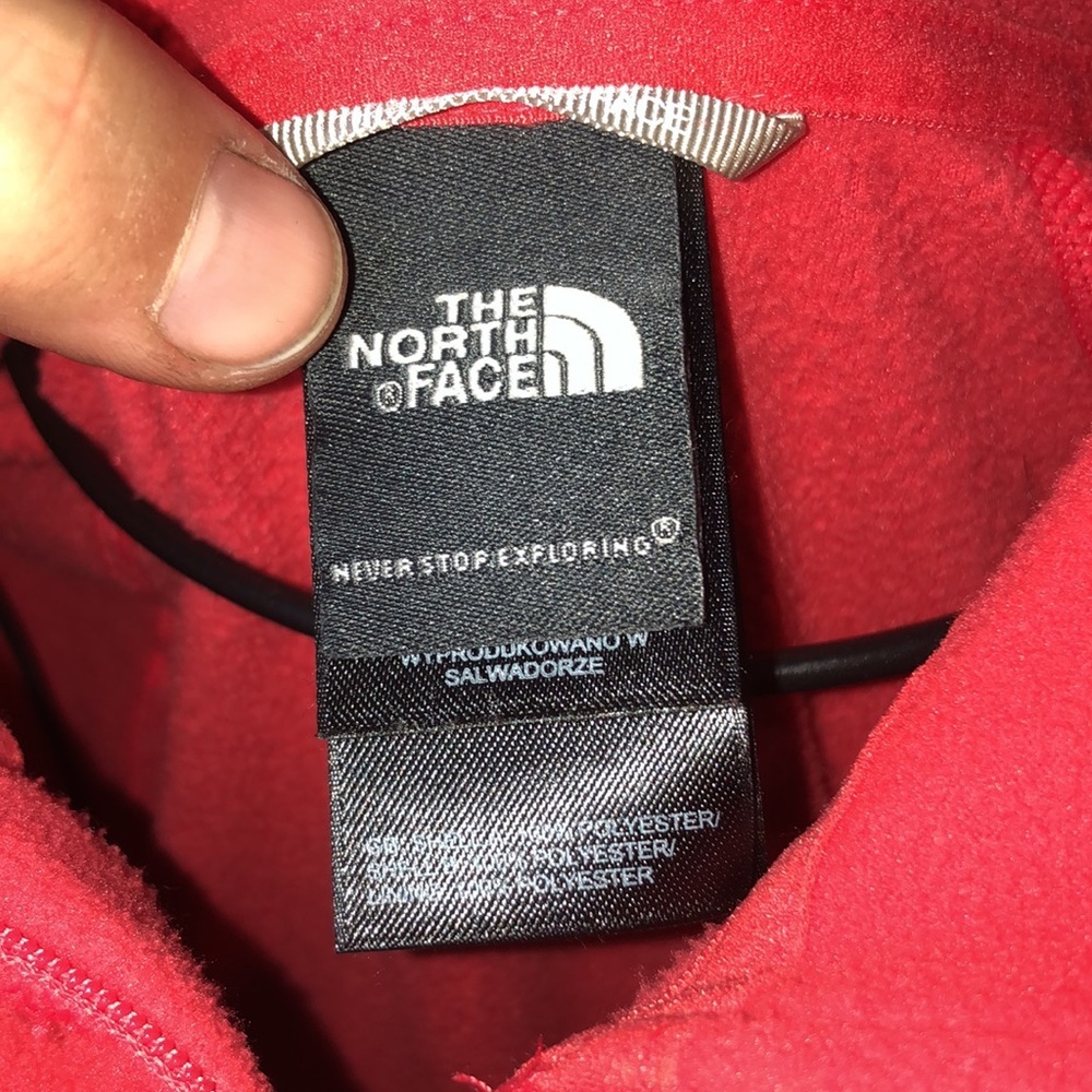 The North Face Tech 100 1/2-Zip Fleece Top (Women's) size large orange/pink top - Picture 6 of 12